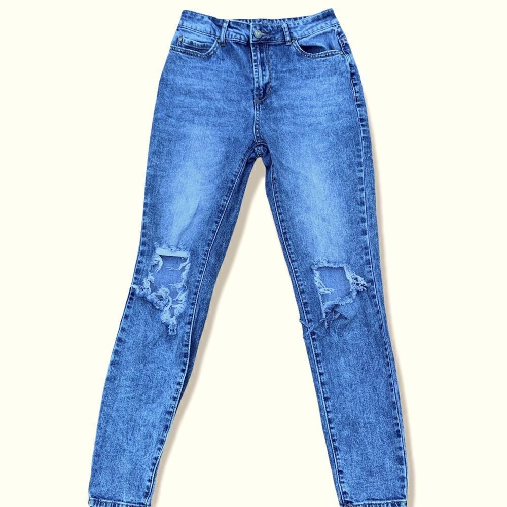 Versace V 1969 Italia Abbligiamento Sportivo jeans acid wash busted knee